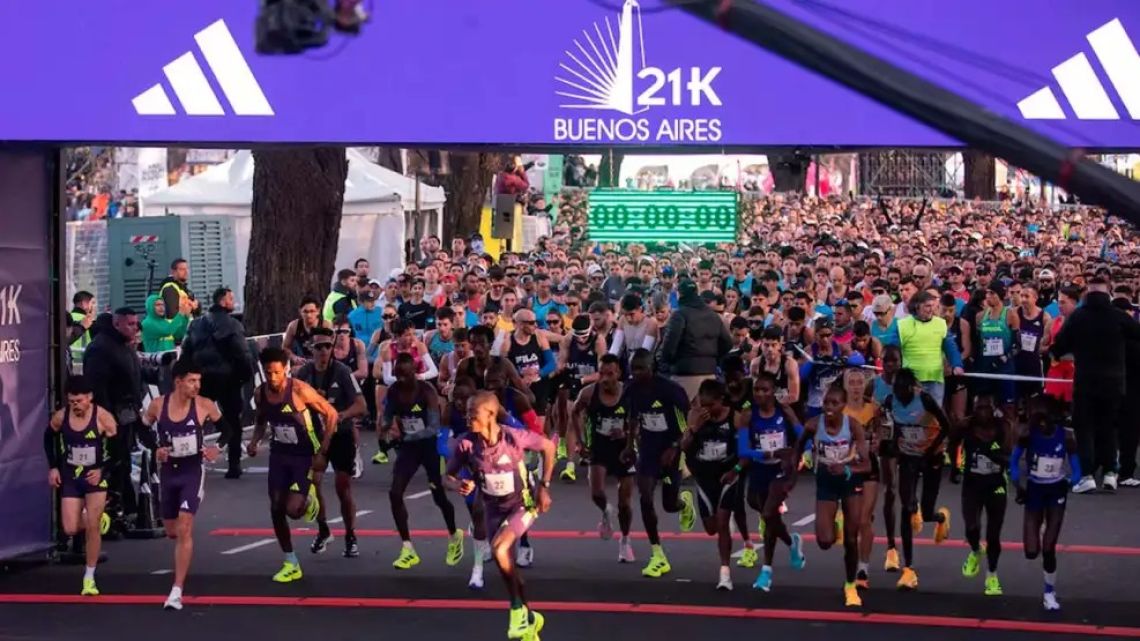 Ethiopian Yomif Kejelcha sets world half-marathon record in Buenos Aires