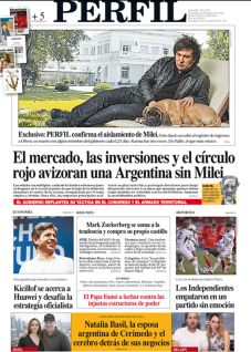 La tapa del Diario PERFIL del domingo 23 de agosto de 2026