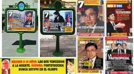 Fake news analógicas. Negar directamente los hechos documentados y todo tipo de invenciones en tapas de Szpolsky, un anticipo de las granjas de trolls hoy. 