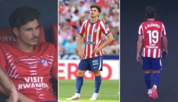 Julián Álvarez fue abucheado por los fanáticos del Atlético de Madrid
