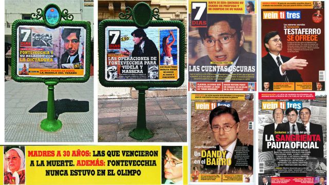 Fake news analógicas. Negar directamente los hechos documentados y todo tipo de invenciones en tapas de Szpolsky, un anticipo de las granjas de trolls hoy. 