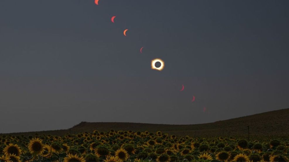 Registros del eclipse solar de agosto