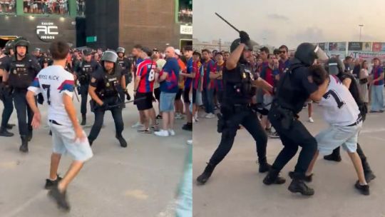 Polémica en el Elche-Barcelona: un hincha fue golpeado por la Policía y el operativo quedó bajo investigación
