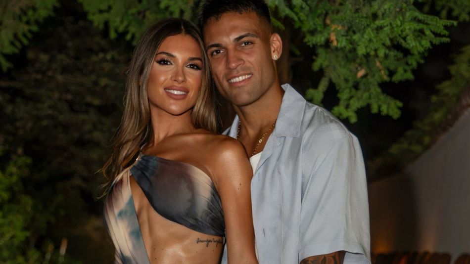 Lautaro Martínez y Agustina Gandolfo