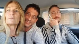 Graciela Binaghi y sus hijos Lucas y Luciano Menocchio