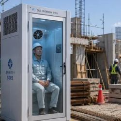 Es una cabina que fue especialmente diseñada para enfriar el cuerpo humano en cuestión de minutos.