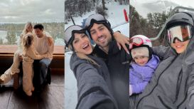 Hotel de lujo con vista al lago y esquí en familia: las mágicas vacaciones de Cande Ruggeri en Villa La Angostura 