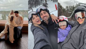 Cande Ruggeri y Nicolás Maccari junto a su hija Vita