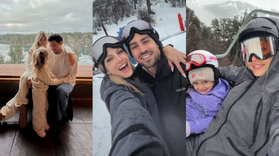 Cande Ruggeri y Nicolás Maccari junto a su hija Vita