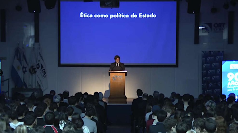 Javier Milei brindó una charla Colegio ORT 27082026