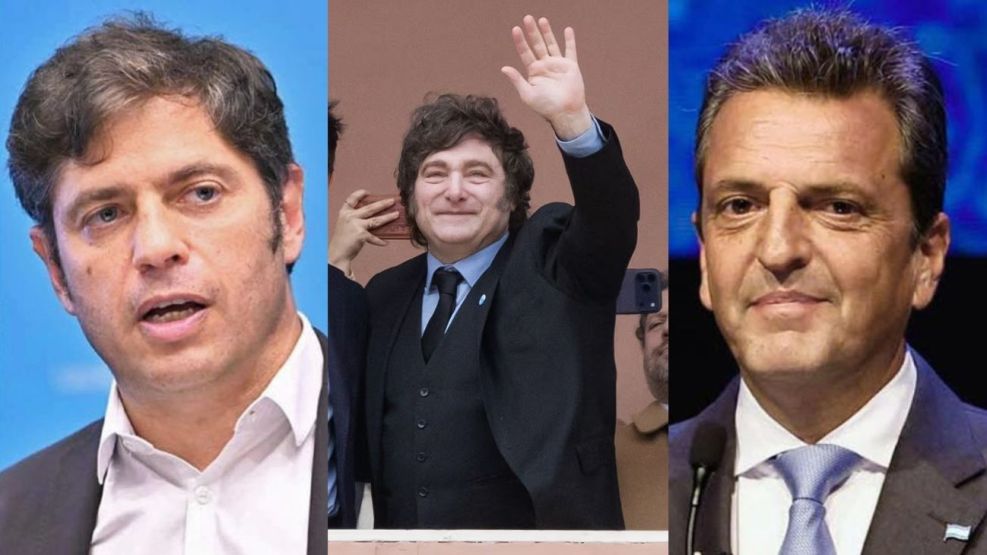 Milei, Massa, Kicillof