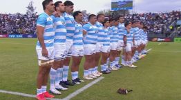 Los Pumas, en el himno en Jujuy.