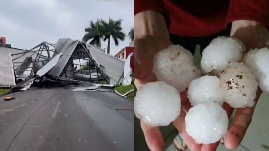 Temporal en Brasil, Paraguay y Misiones: dos muertos, caída de granizo y fuertes vientos