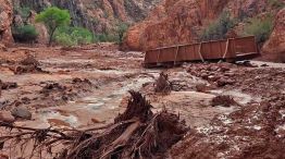 Una poderosa inundación repentina golpeó el Gran Cañón, en Arizona