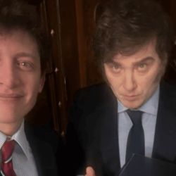 Santiago Caputo y Javier Milei | Foto:CEDOC