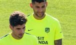 Video: "Cuti" Romero consoló a Julián Álvarez en la práctica del Atlético Madrid