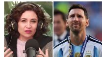 Julia Mengolini y Lionel Messi