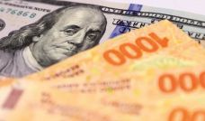 pesos argentinos y dólares