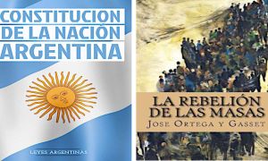 Constitución Nacional Argentina y libro La rebelión de las masas 01092026