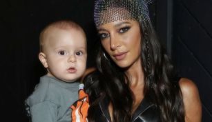 Sol Pérez con su hijo Marco