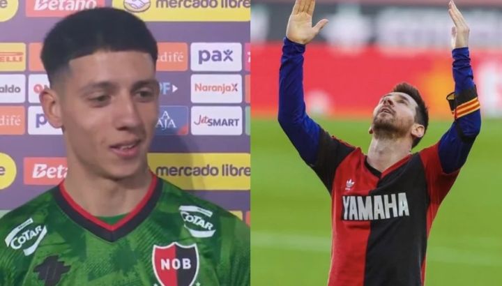 Josué Reinatti y Lionel Messi