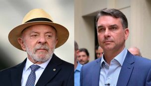 Lula y Flavio Bolsonaro