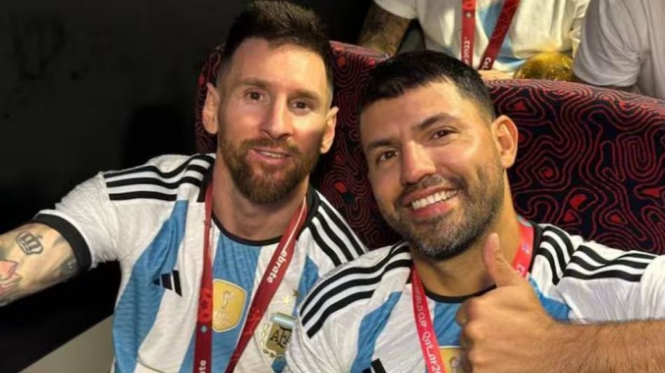 Kun Agüero y Lionel Messi