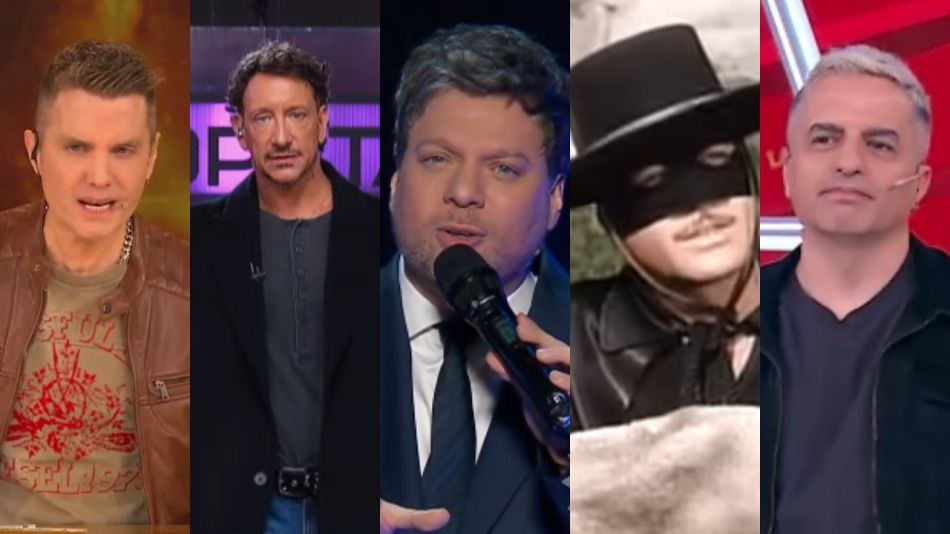 Santiago del Moro, Nico Vázquez, Guido Kaczka, El Zorro y Ángel de Brito