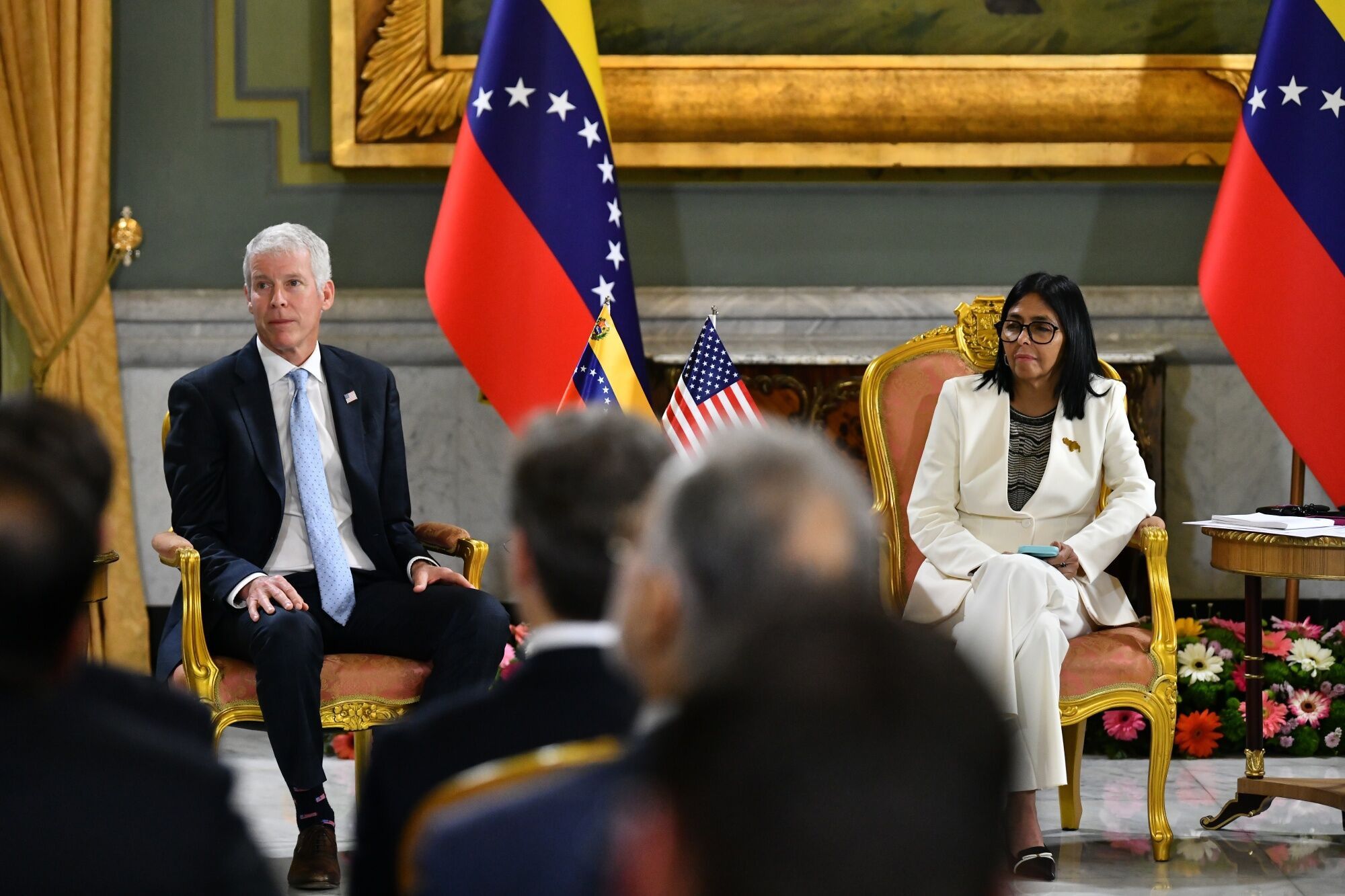 Venezuela's Acting President Rodriguez Hosts US Energy Secretary Wright