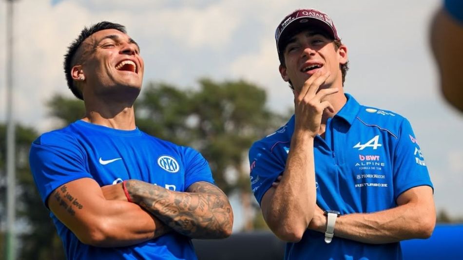 Lautaro Martínez y Franco Colapinto