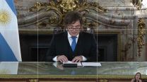 Las críticas a Oría por el encuadre de Milei en la cadena por Malvinas