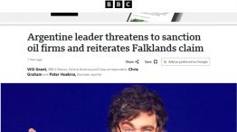 BBC sobre el discurso de Milei de Malvinas