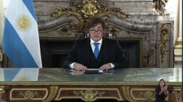 Javier Milei en la Cadena Nacional