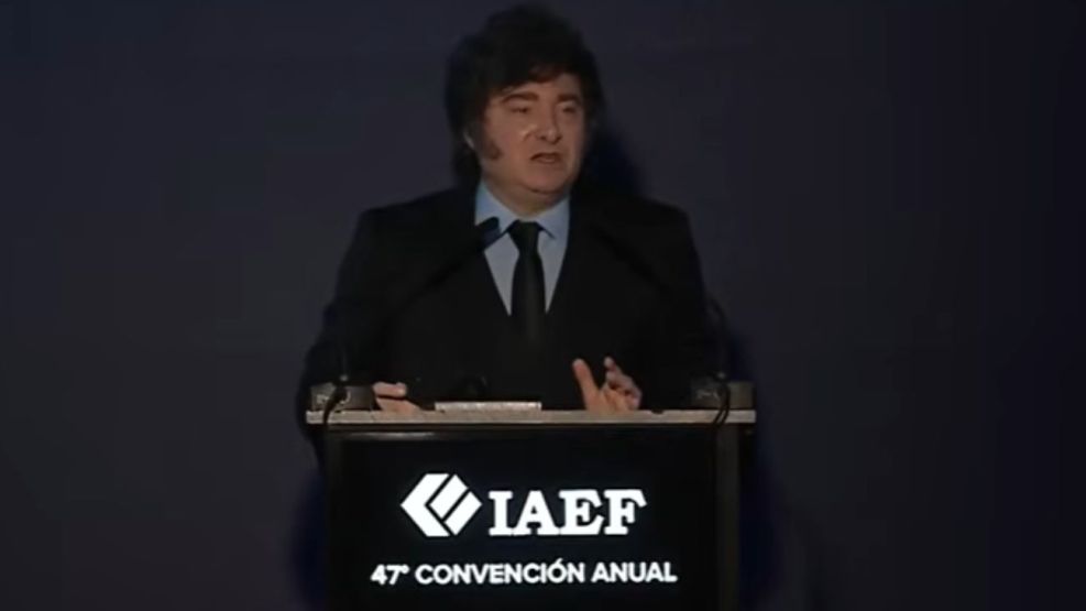 Javier Milei en la IAEF