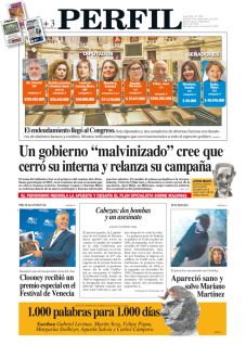 La tapa de Diario PERFIL del sábado 5 de septiembre de 2026