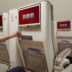 El nuevo asiento Premium Economy de Emirates.