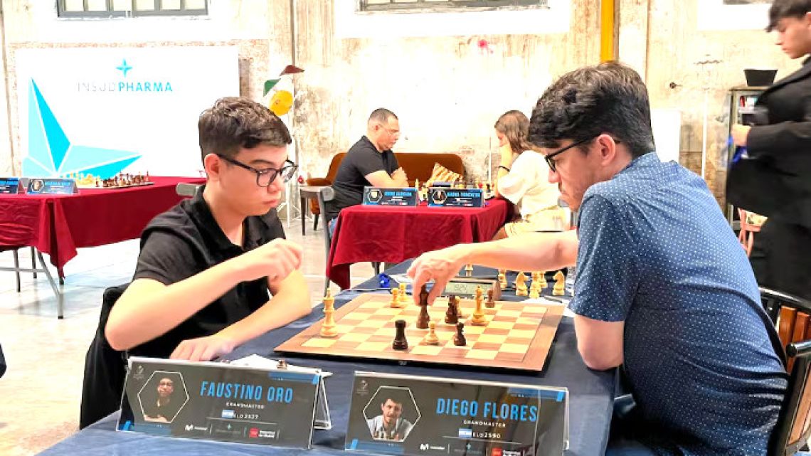 Faustino Oro estreou como Grande Mestre com vitória sobre Diego Flores em Madrid
