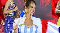 La participante argentina de Miss Mundo dio la nota con un vestido con la imagen de Messi