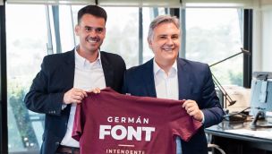 Germán Font con Martín Llaryora