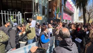 Protesta de trabajadores judiciales. 