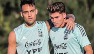 Lautaro Martínez y Julián Álvarez