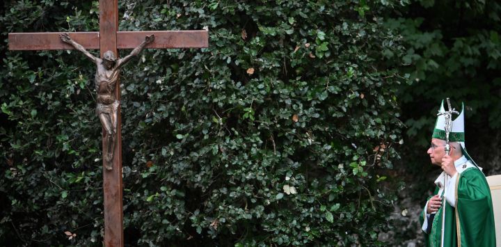 El Papa León XIV ofició una misa por el cuidado de la creación en Borgo Laudato Si’ en Castel Gandolfo.