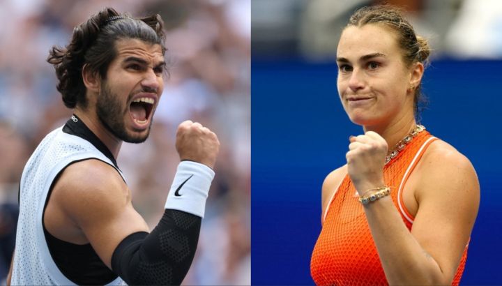 Carlos Alcaraz y Aryna Sabalenka en el US Open 2026