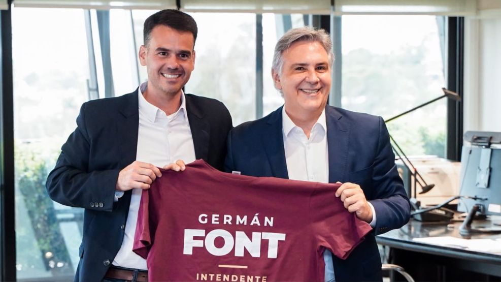 Germán Font con Martín Llaryora
