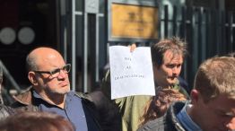 Protesta de empleados judiciales. 