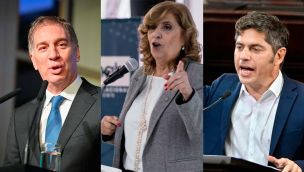 Diego Santilli, Marta Pascual y Axel Kicillof