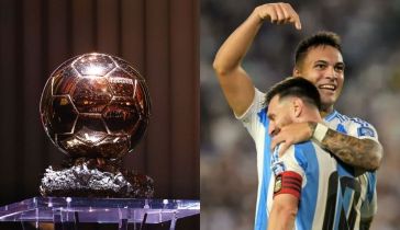 Lionel Messi y Lautaro Martínez