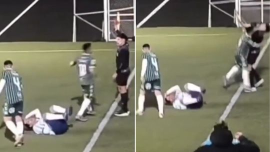 La brutal agresión de un jugador del Senior de San Miguel hacia un juez de línea