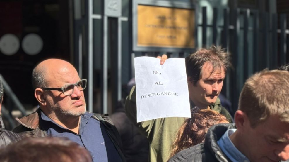Protesta de empleados judiciales. 
