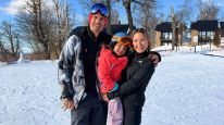 Sofía Zámolo y José Félix Uriburu junto a su hija California